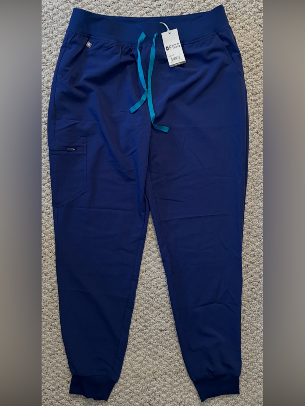 FIGS Zamora high waisted jogger scrub pants XL Blue NEW W/Tag